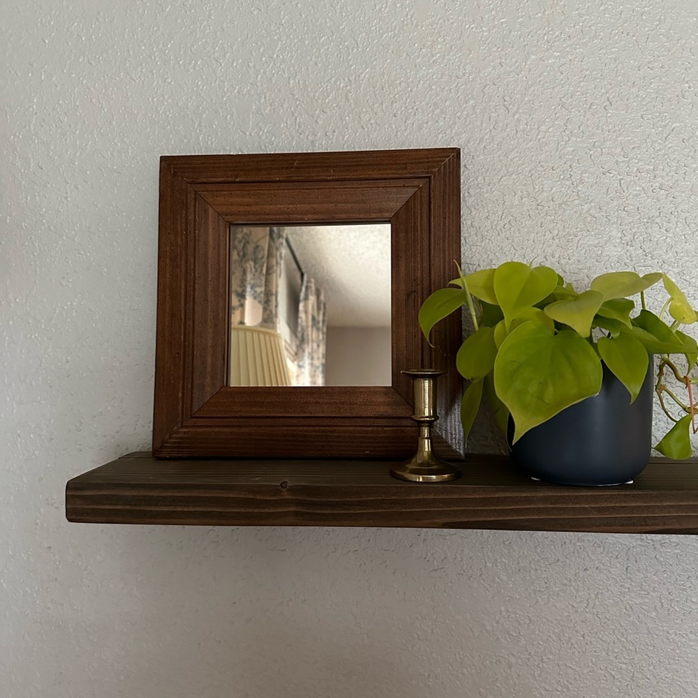 Vintage square framed mirror